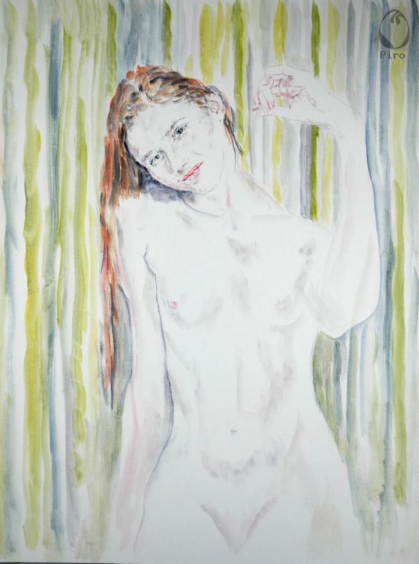 oil on paper - olio su carta di Piro